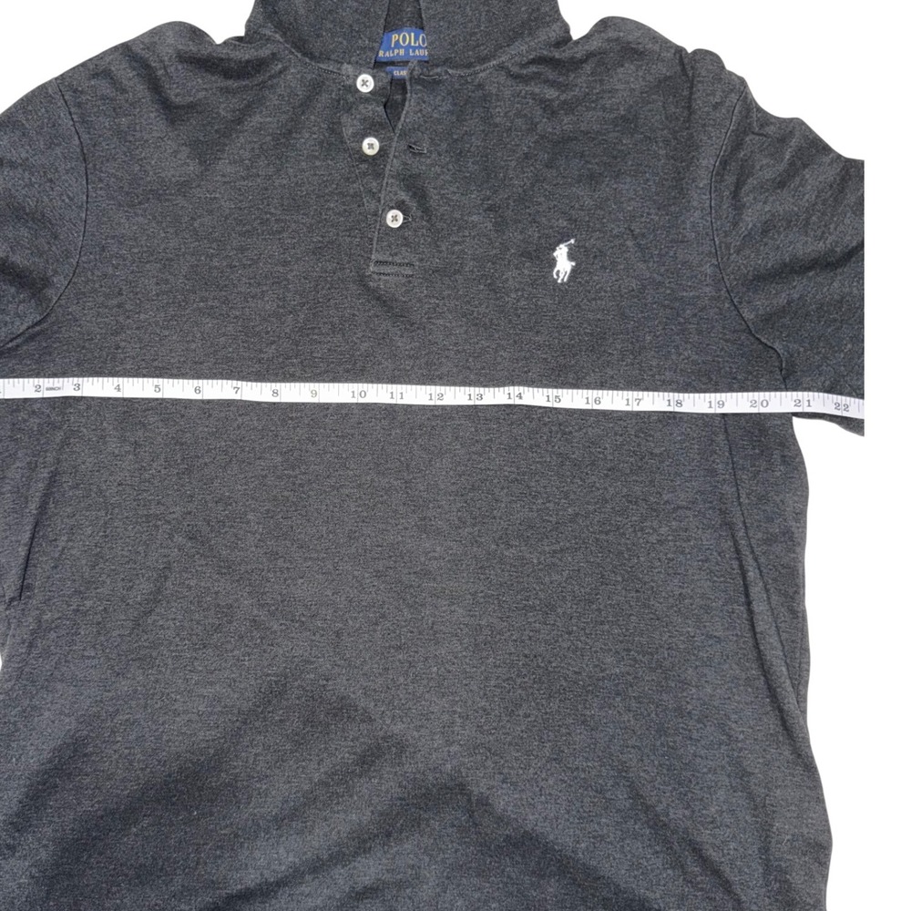 Polo Ralph Lauren Mens Classic Fit Gray Polo Shirt Short Sleeve